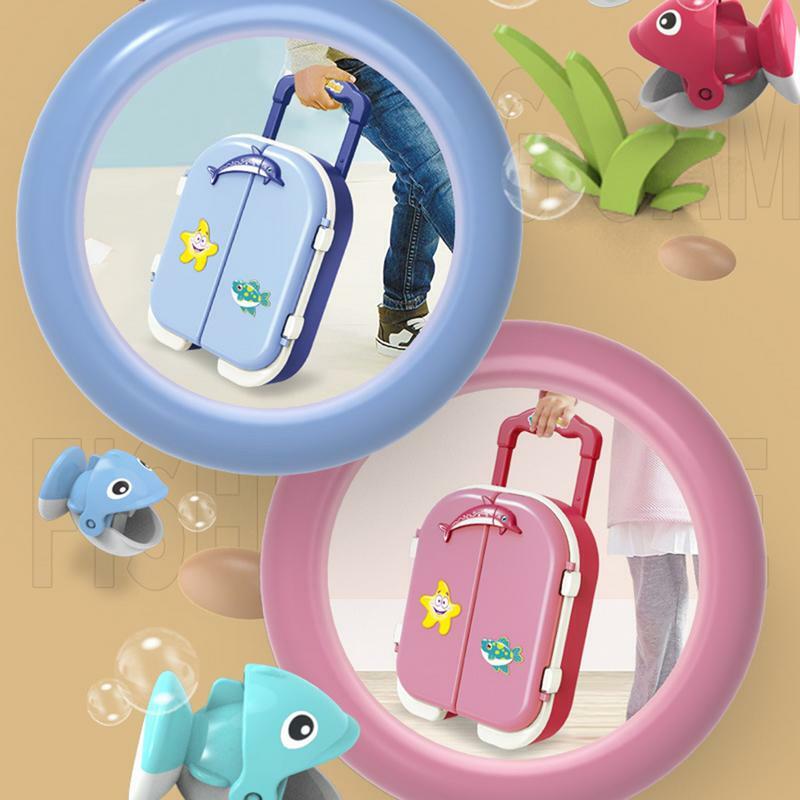 Mainan pancing magnetik berputar listrik anak-anak, piring memancing orangtua-anak, Set ikan magnetik permainan ikan interaktif dengan musik