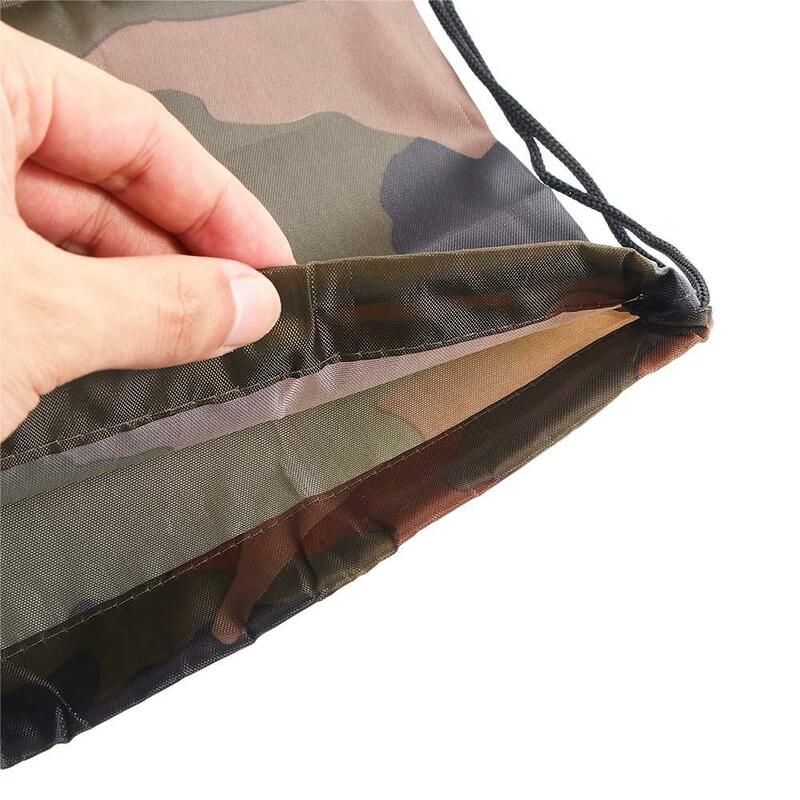 Small Unisex Thicken Gym Travel Shoes Clothes Storage Portable Sports Bag Oxford Bag Camouflage Drawstring Bag Backpack