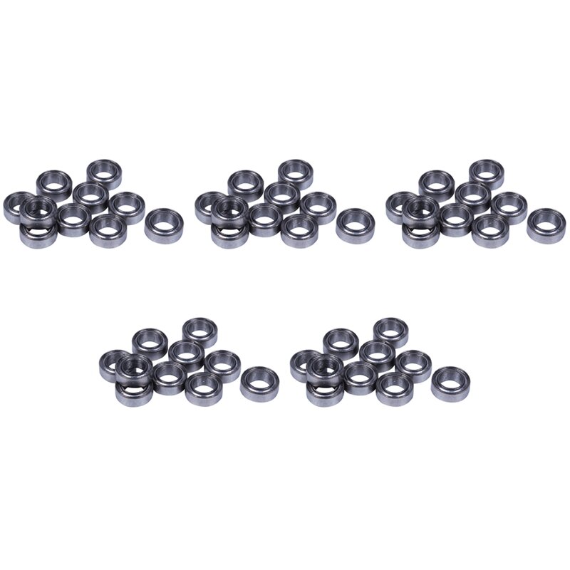 Rodamiento de bolas en miniatura de Metal blindado, rodamiento de bolas, modelo de ranura sellada, 50 piezas, 13 tamaños, MR74-ZZ, 4X7X2,5 Mm