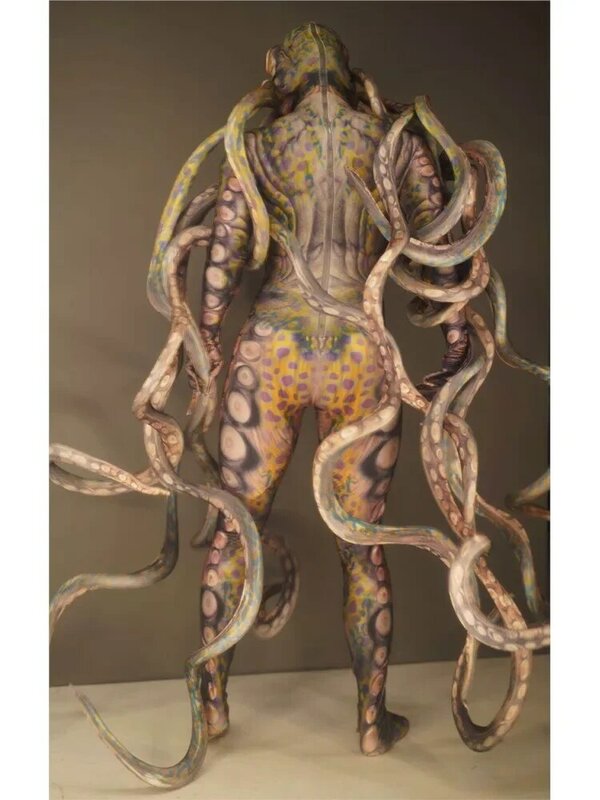 Octopus Lifelike Jumpsuit Halloween Costume  Ocean style Cosplay  Stage Performance Dancer Festival Outfits  show cloth