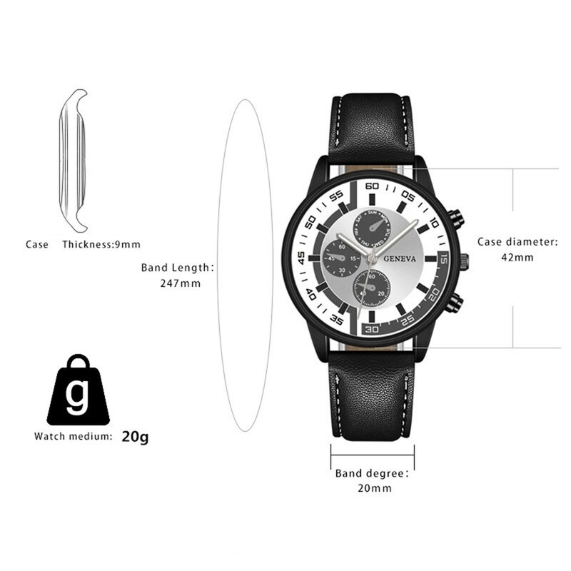 ساعة كوارتز رقمية للرجال ، حزام متدرج ، الموضة ، الأم
