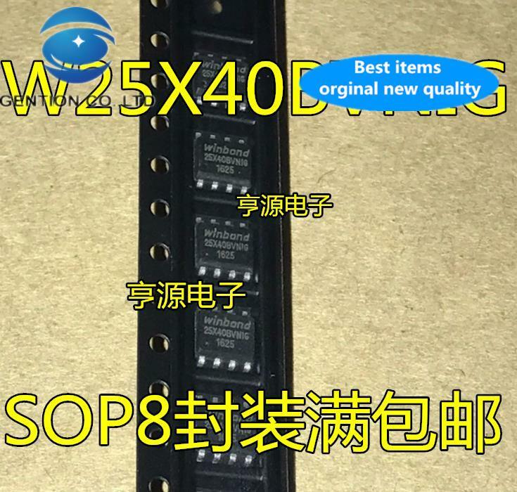 20Pcs 100% Originele Nieuwe W25X40 W25X40BVSIG 25X40VSIG Bvssig Flash Flash Smd SOP8 Wide Body