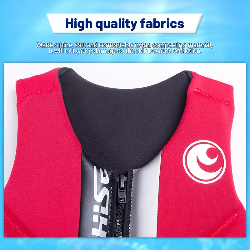 Hisea High Quality Professional Neoprene Adult Life Jackets Thick Water Floating Surfing Snorkeling Fishing Racing Vest Portable