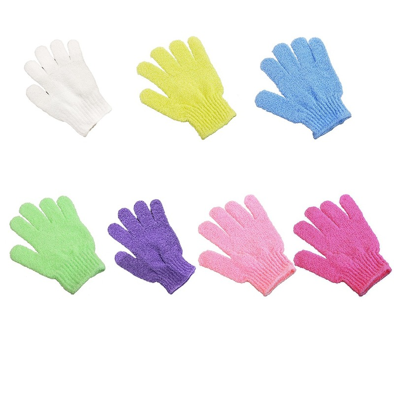 2PCS Shower Scrub Gloves Exfoliating Back Skid Resistance Body Massage Sponge Wash Skin Moisturizing Spa Bath Glove