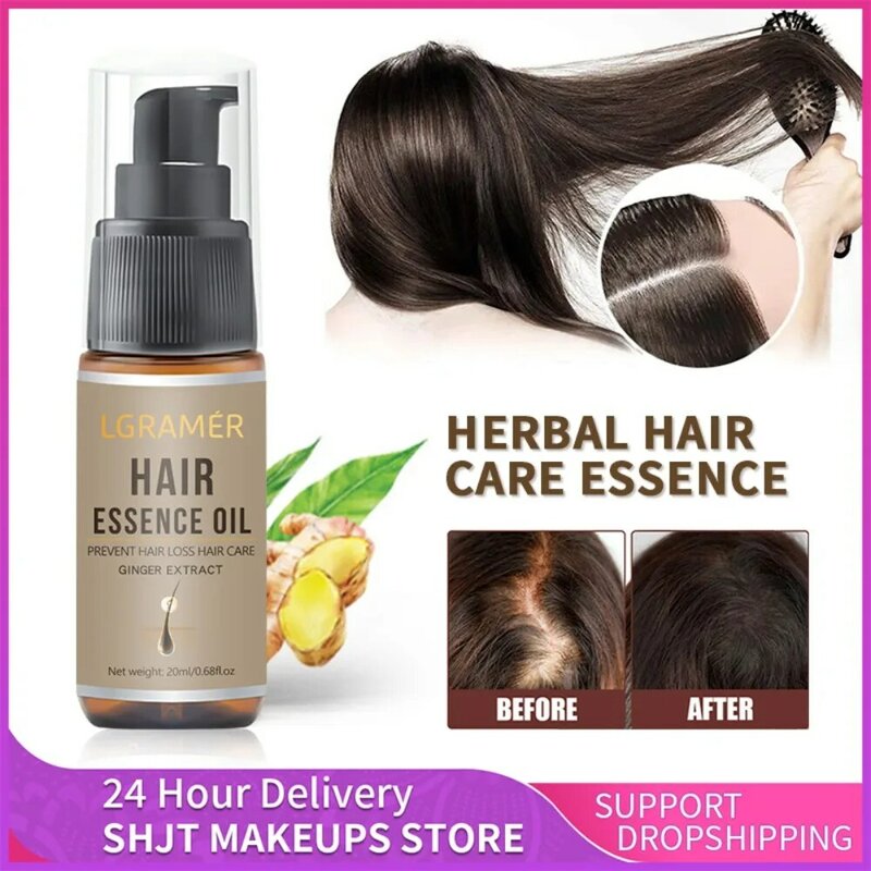 Spray de jengibre para el crecimiento del cabello, solución nutritiva para el cuero cabelludo, previene la caída del cabello, aceite para el cuidado del cabello para hombres y mujeres