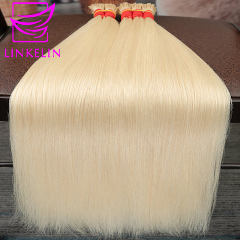 I Tip Hair Extension Straight 613 estensione dei capelli umani 1g/Strand 50 pz/set Capsule cheratina Natural Fusion estensione dei capelli umani