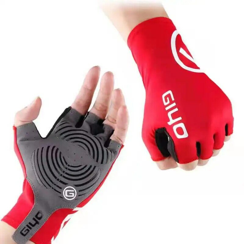 Короткие велосипедные перчатки GIYO, митенки без пальцев, Нескользящие, из лайкры