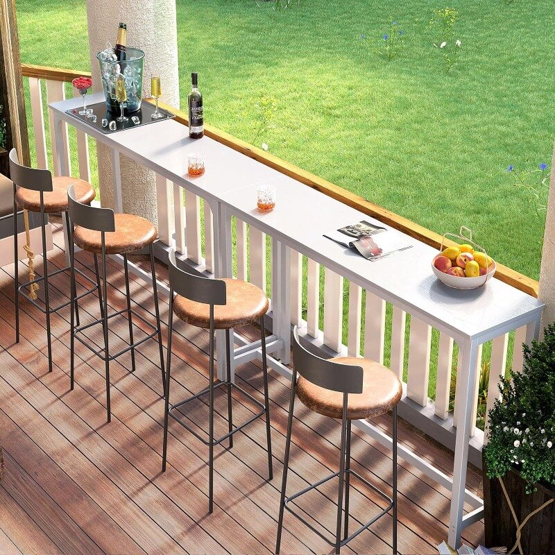 ODK 63 인치 바 테이블, 카운터 높이 펍 테이블, 직사각형 주방 및 다이닝 카운터 테이블, 튼튼한 다리, 세척하기 쉬운 상단