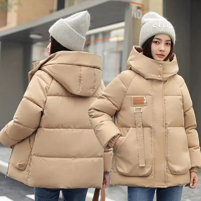 2023 New Fashion Short parka donna giacca invernale con cappuccio piumino di cotone femminile Casual cappotto di cotone allentato spessa capispalla calda