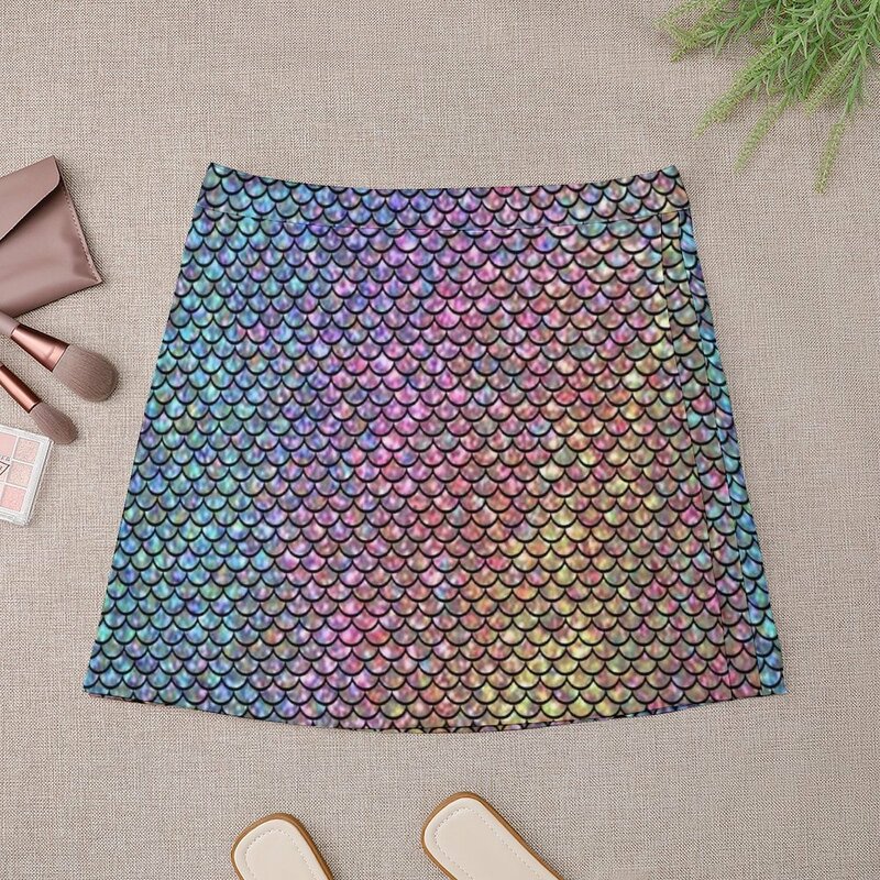 Rainbow Mermaid 2 Mini Skirt korean style clothes for woman