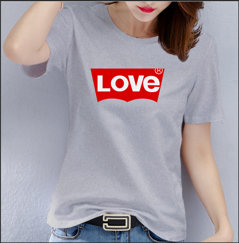 Cotton100% New Summer LOVE Printed Round Neck Short-sleeved T-shirt Has Exploded Men and Women Clothing  Oversized T Shirt Tops