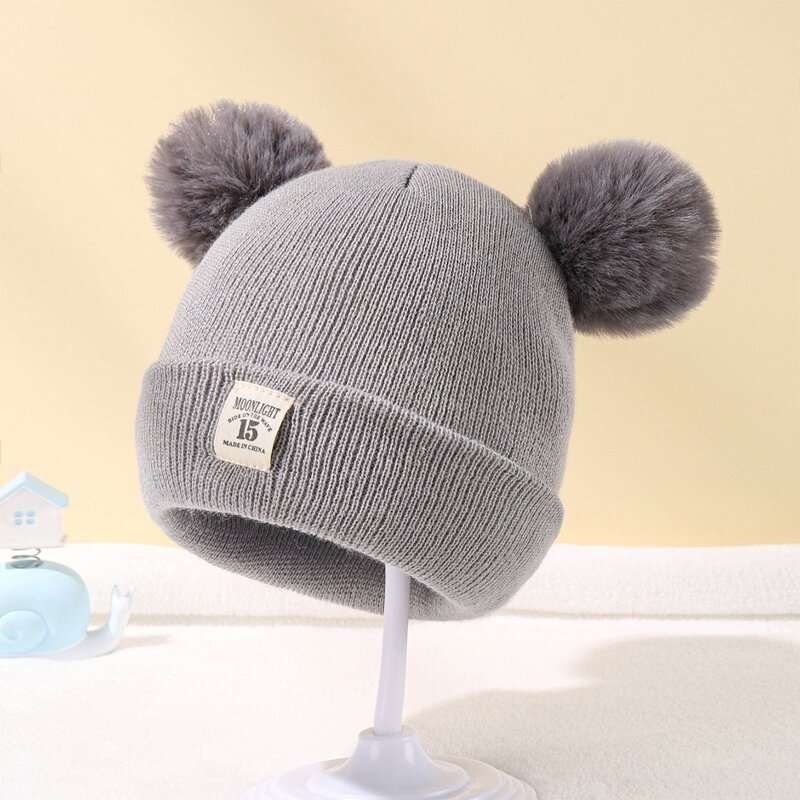 Babies Beanie Hat Knitted Infant Winter Warm Hat for Boys Girl Christmas Gift