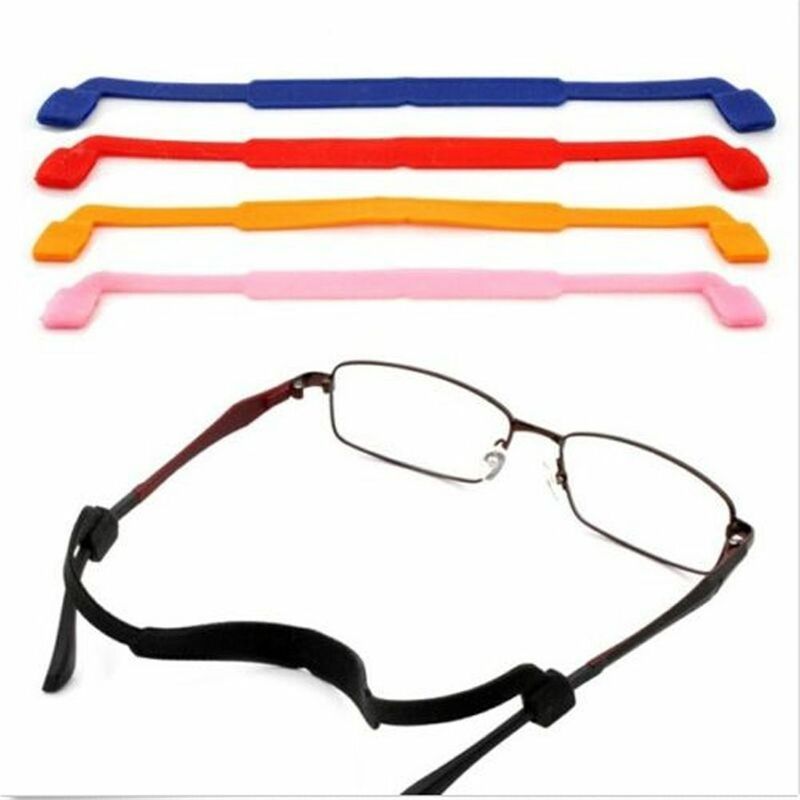 Correas elásticas de silicona para gafas de lectura, banda deportiva para gafas, soporte para cordón antideslizante, 1 unidad