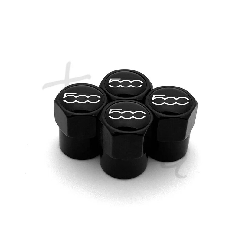 4Pcs Aluminum Alloy Car Wheel Tire Valve Caps Air Tyre Stem Cover Case Plugs Airtight For Fiat 500 2007-2015 Styling Accessories