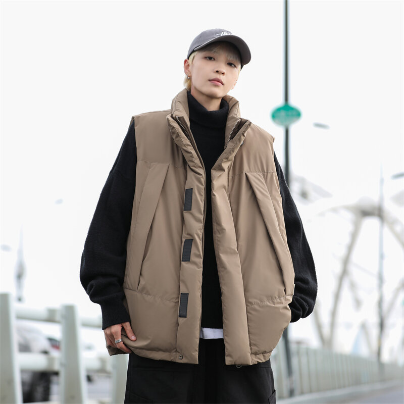Parkas für Männer Kleidung Westen koreanische Mode Vintage dickere Winter Techwear Harajuku Ropa de Hombre Streetwear Baggy Chic neu