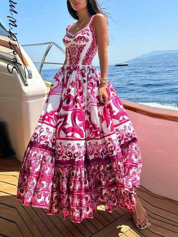 Женское Привлекательное платье, модное платье средней длины с V-образным вырезом, открытой спиной и высокой талией, летнее женское шикарное платье для отпуска