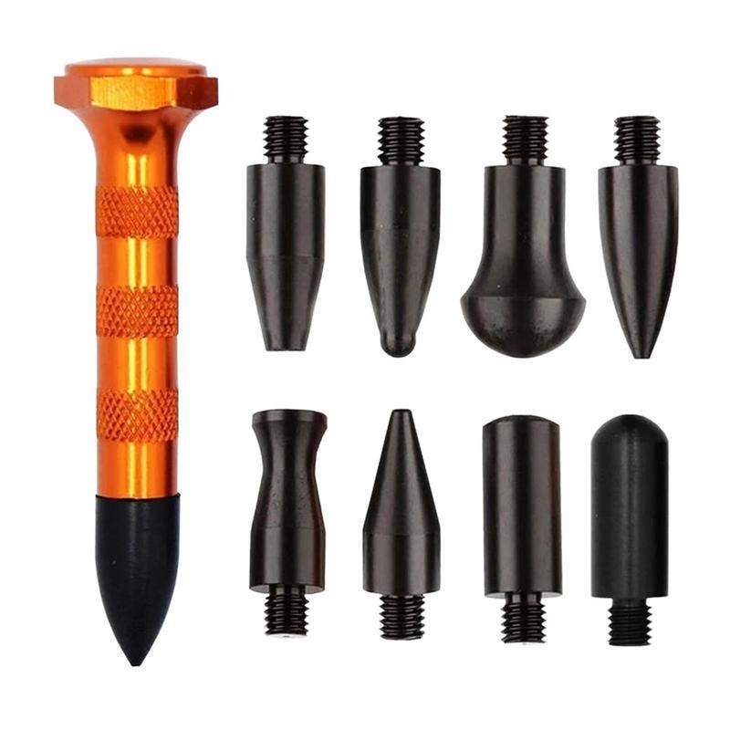 Car Paint-less Dent Removal Kit 9-Pieces Dent Removal Tap Down Tools Auto Body Dent Removal Repair Tool Kit Car Body Dent Hand