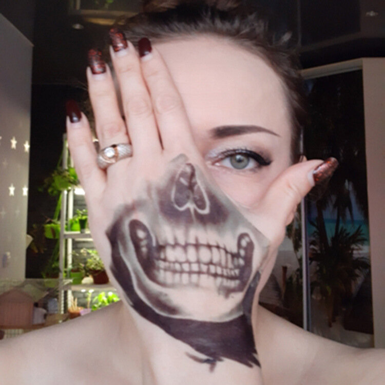 Diskon Besar Stiker Tato Sementara Tahan Air Tato Palsu Mawar Tatto Flash Tatoo Tangan Tangan Telapak Tangan Kembali Jari Tato Seni Tubuh untuk Wanita Pria
