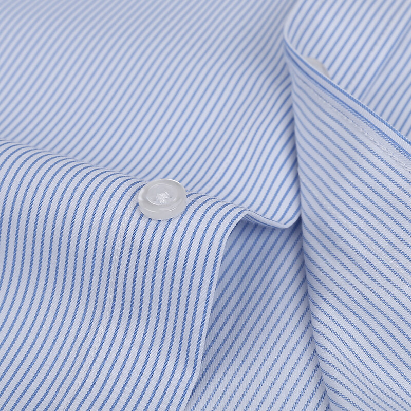 Chemise rayée décontractée à manches longues pour hommes et femmes, chemise d'affaires formelle, chemise habillée à carreaux, bureau, marque, S ~ 5XL