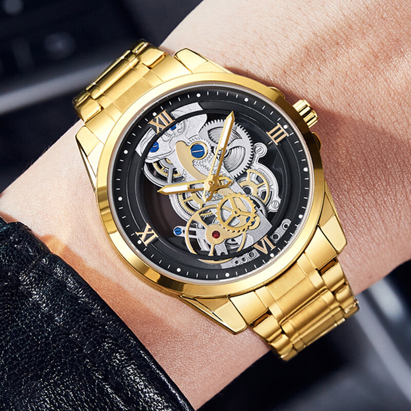 LIGE-reloj analógico de cuarzo para hombre, accesorio de pulsera resistente al agua con calendario, complemento Masculino deportivo de marca de lujo con diseño dorado, nuevo