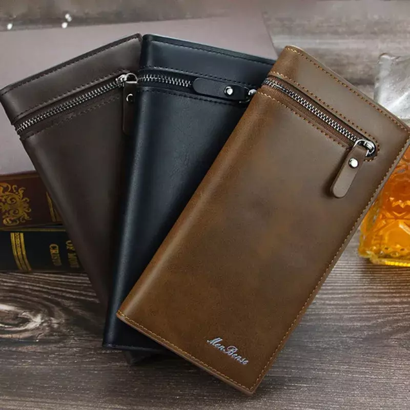 Hhb02 Herren lange Brieftasche Herren Brieftasche Doppel reiß verschluss Herren Clutch Business große Kapazität hohe Qualität
