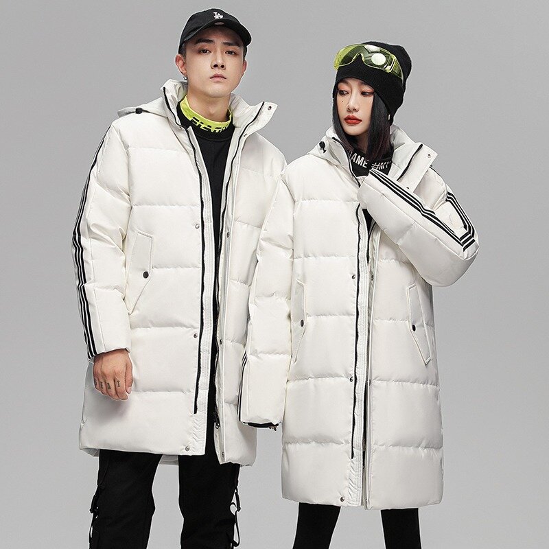 Высококачественный зимний модный тренд унисекс Корейская версия утолщенная версия средней длины