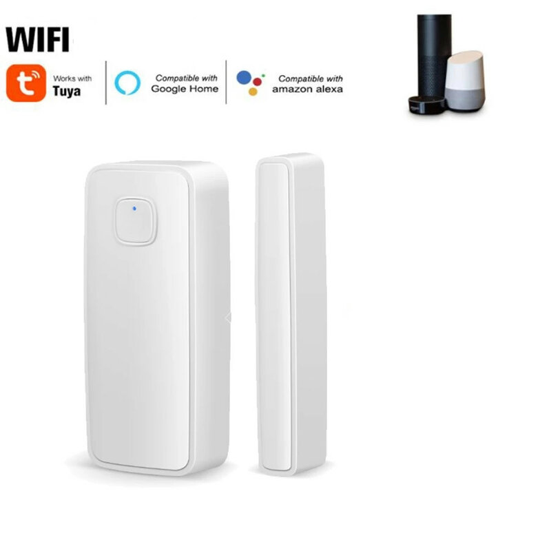 Wifi sem fio janela & sensor de porta wifi contato detector magnético inteligente sensor de porta bateria não incluído