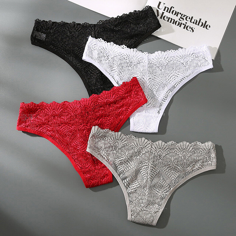 Sexy Lace Panties Women Briefs Hollow Out Low Waist Underwear Breathable Cozy Underpants Female Lingerie Brief Seamless Panties