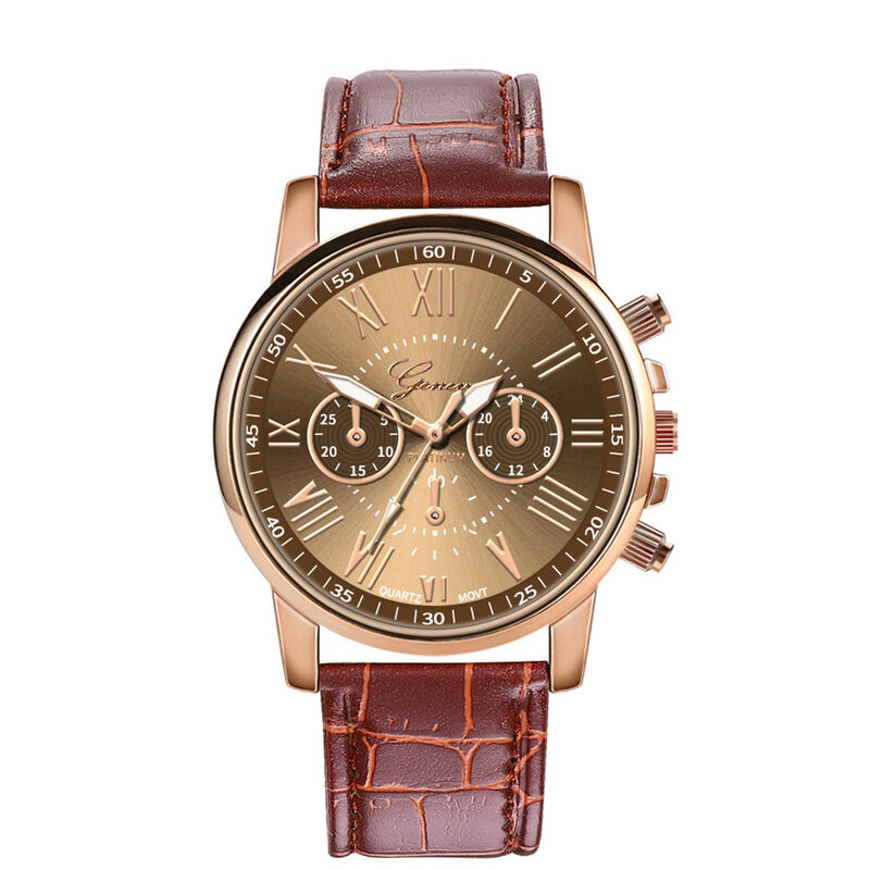 Relojes de moda para Mujer, Reloj de pulsera analógico con correa de cuero y cuarzo, informal, sencillo, regalo, nuevo