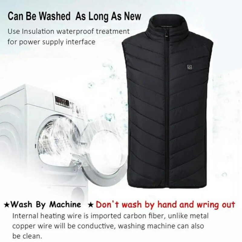 Hot Sales 2021 Men Washable Sleeveless USB Electric Heating Vest Winter Thermal Heated Jacket Men Sportswear Heated Coat