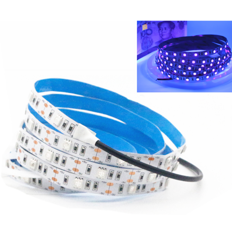UV LED Strip Light 5V USB 5050 30leds/m 0.5M 1M 1.5M 2M Not Waterproof Purple Ribbon Ultraviolet Rope Tape For DJ Fluorescence