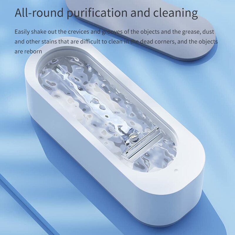 Zilead portatile multifunzionale pulizia ad ultrasuoni macchina piccolo strumento di pulizia automatica occhiali orologio gioielli Cleaner