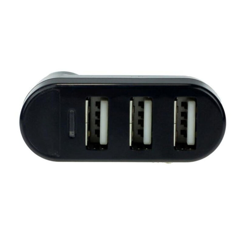 Mini adaptateur séparateur 3 ports, extension pour ordinateur portable, hub pour PC, noir, rotation