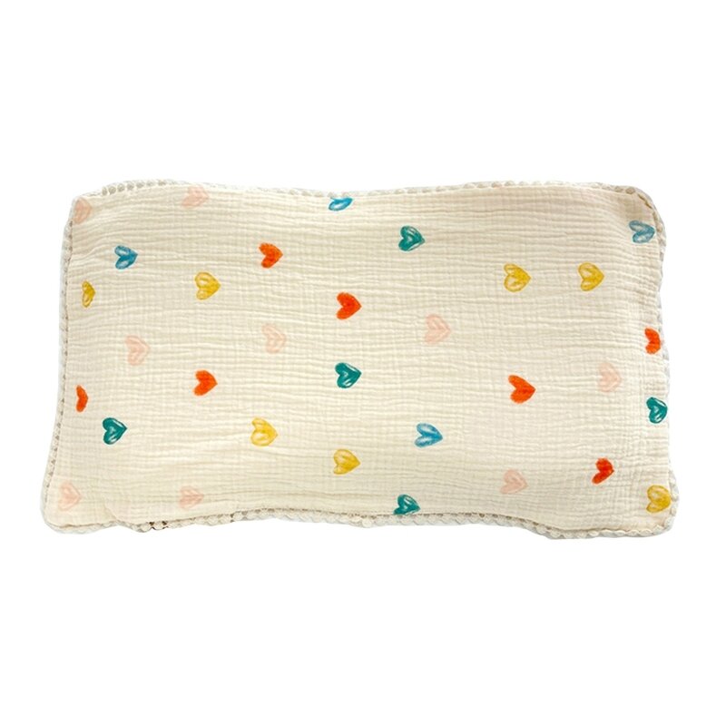 Soft and Breathable Baby Burping Cloth Reusable Cotton Pillow Towel 4-Layers Toddlers Shoulder Pad Towel for Newborns