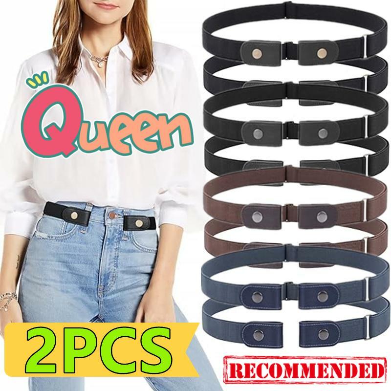2/1PC Buckle-Free Belt Adjustable Stretch Elastic Waist Band Invisible Belts Women Men Jean Pants Dress No Buckle Easy To Wear