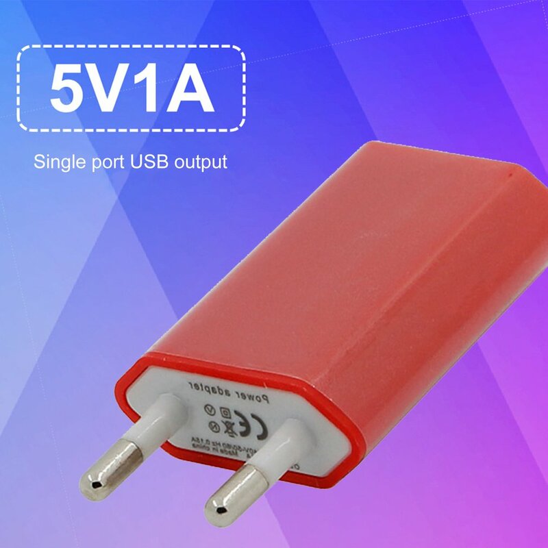 5V 1A cavo adattatore per caricabatterie rapido caricatore rapido da viaggio a parete 3.0 spina ue presa singola per porta USB compatibile con Tablet Pad del telefono