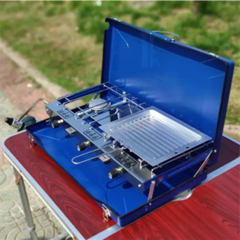 Gas Portable Camping Kitchen Box Cooking Small Gas Stove for Travel