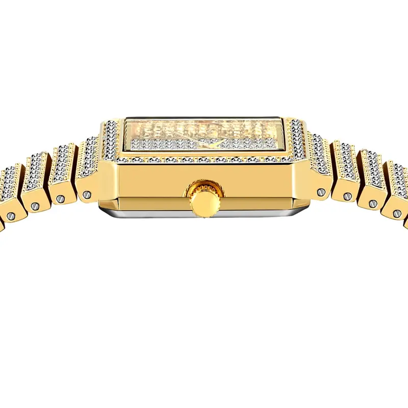 Luxus Bling Diamant Uhr Für Frauen Hip-Hop-Frauen Uhren Weiblichen Uhr Gold Platz ICE OUT Damen Armbanduhren reloj mujer neue