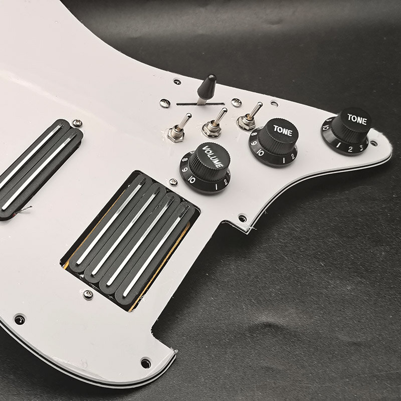 SSH cewki rozszczepiania przetworniki gitara elektryczna Pickguard 2 Mini Humbucker z cewki Pickup wysoka wydajność załadowany Prewired Scratchplate