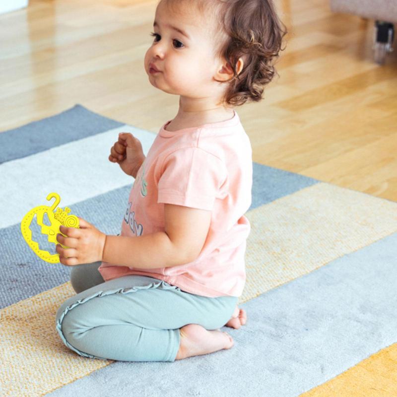 Teether Toys For Babies Nibbles Textured Chew Sticks Silicone Teething Relief Pacifier With Easy-to-Hold Handle Sensory Toys