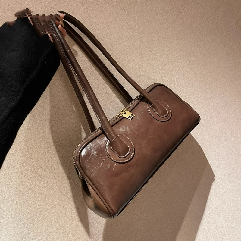 Women Pu Leather Brief  Bag Fashion Spicy Girl Trendy Boston Shoulder Commute Handbag