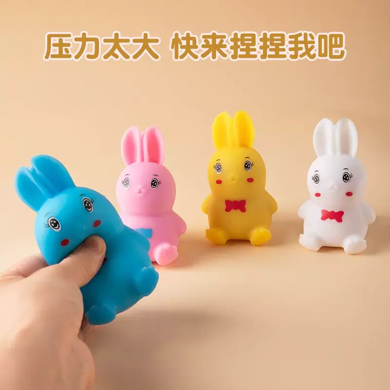 Kids Soft Rubber Cute Slow Rebound Cute Rabbit Pinch Music Flour Decompression and Release Toy Adult Gift