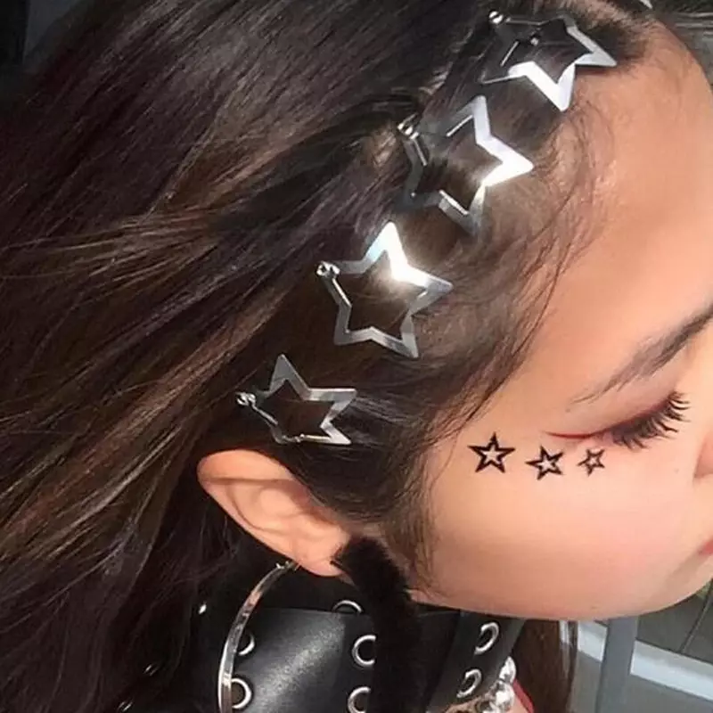 Colorido estrela cabelo clipes para meninas, forma de Waterdrop, acessórios para cabelo para crianças, lindo cabelo decorar, grampos para crianças, bonito, 5pcs por conjunto