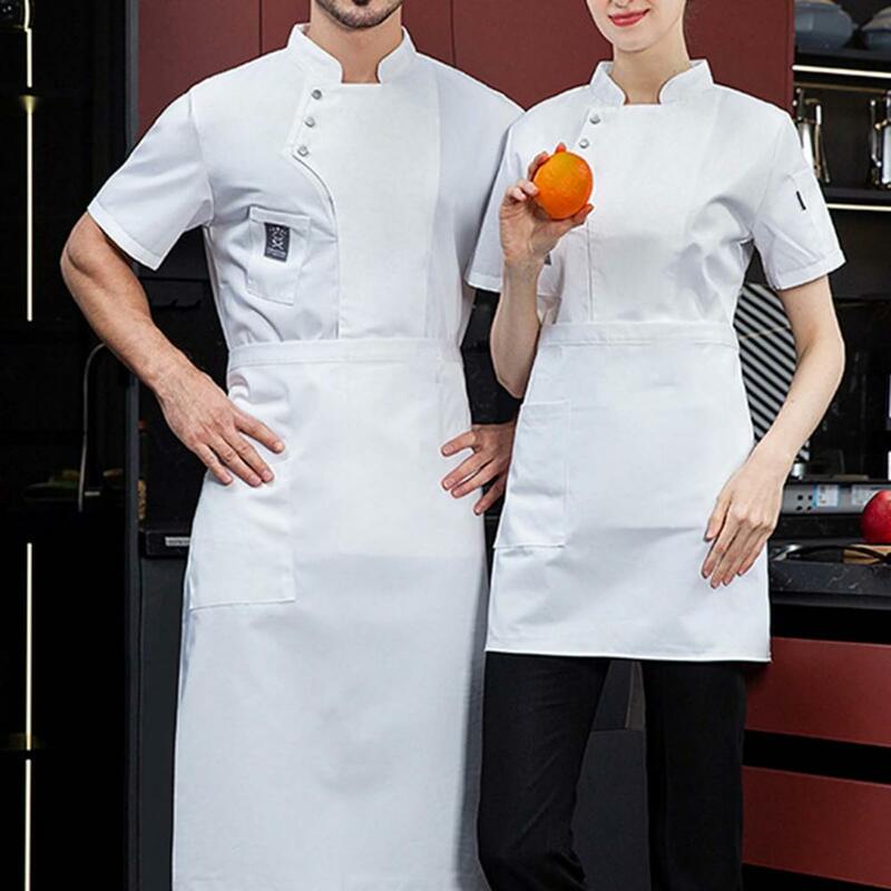 Uniforme transpirable de secado rápido para hombre, camisa Unisex para Chef, Catering, Cocina, Restaurante