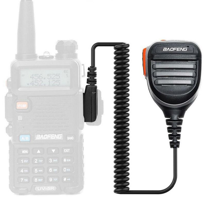 Altavoz PTT portátil, micrófono de hombro para-6R, BF-888, negro