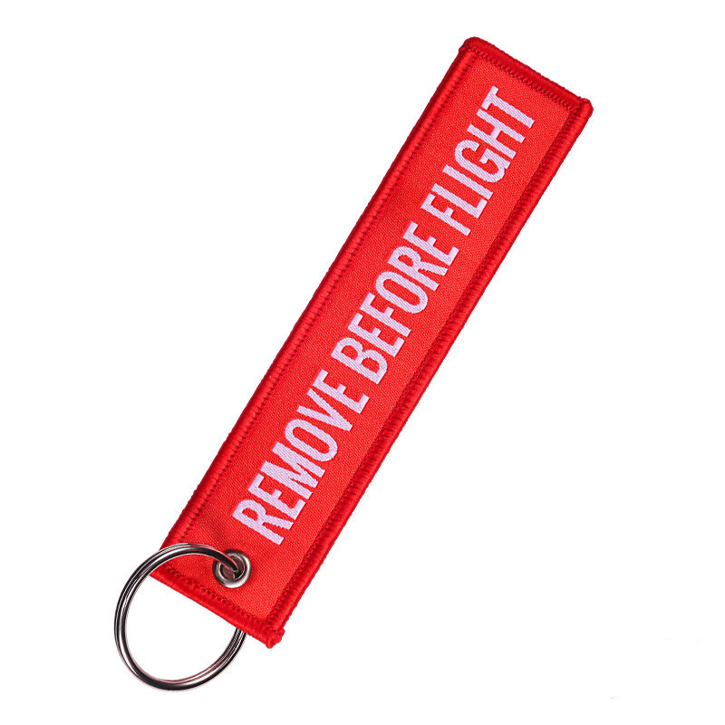 1 Piece REMOVE BEFORE FLIGHT - RED Key Chain