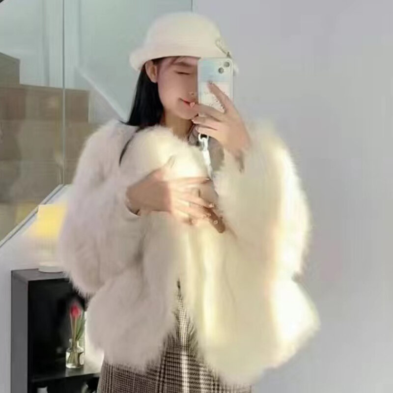 Pelz weiblich Frühling neue Jacke Luxus Pelz Fell halten warm hochwertige Mode umwelt freundlich Russland Großhandel
