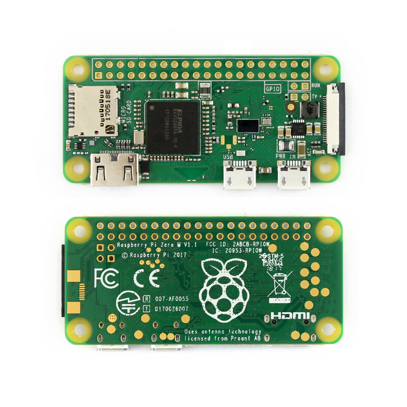Raspberry Pi Zero W ou WH Development Board, Wi-Fi, Bluetooth