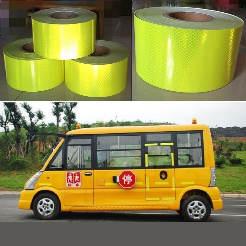 Satop-Cinta reflectante impermeable para coche, adhesivo de seguridad de advertencia de alta visibilidad, 4 pulgadas x 33 pies