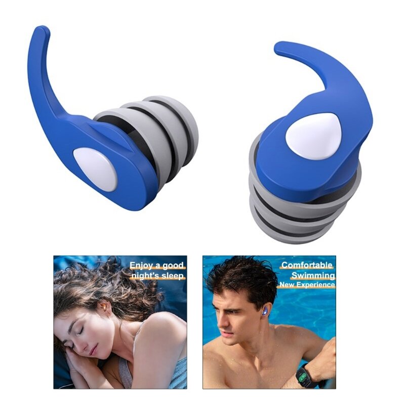 1 ペア耳栓ノイズキャンセリングソフトシリコン睡眠音遮断再利用可能なノイズリダクションシリコン耳プロテクター